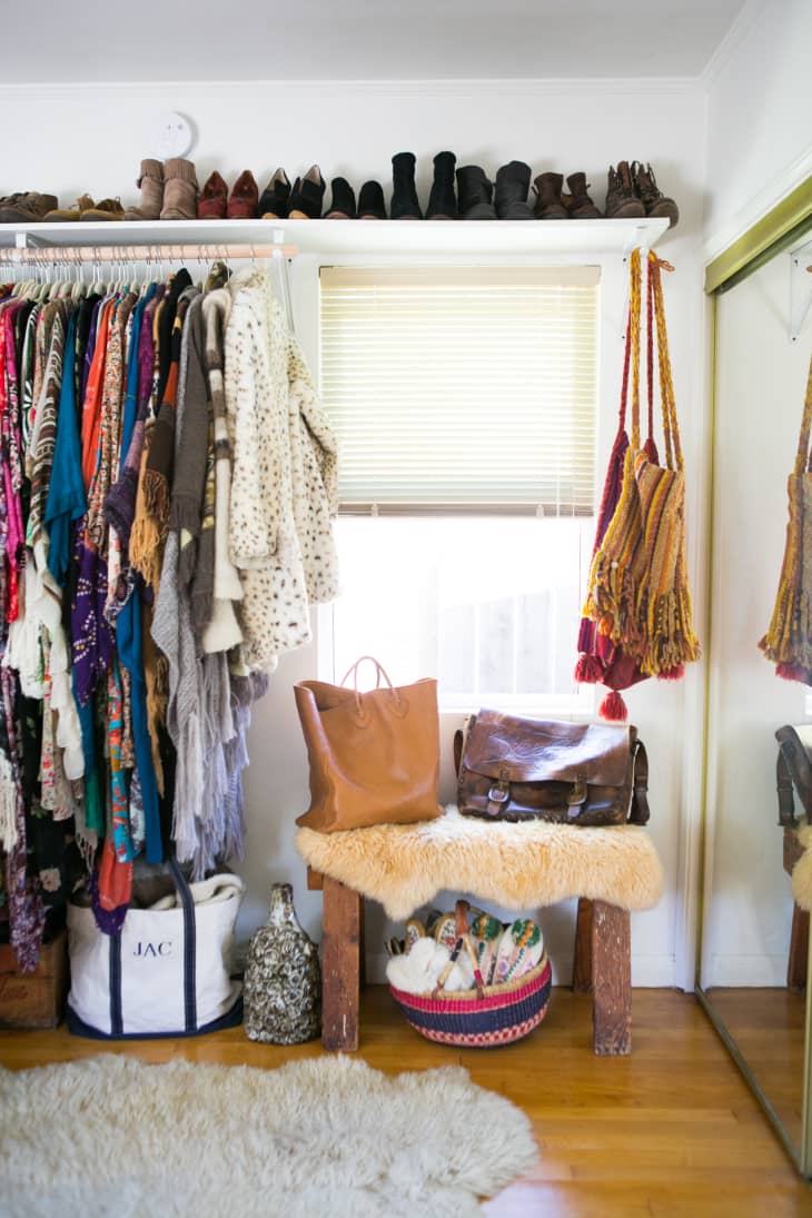 Hanging clothes cheap in small spaces